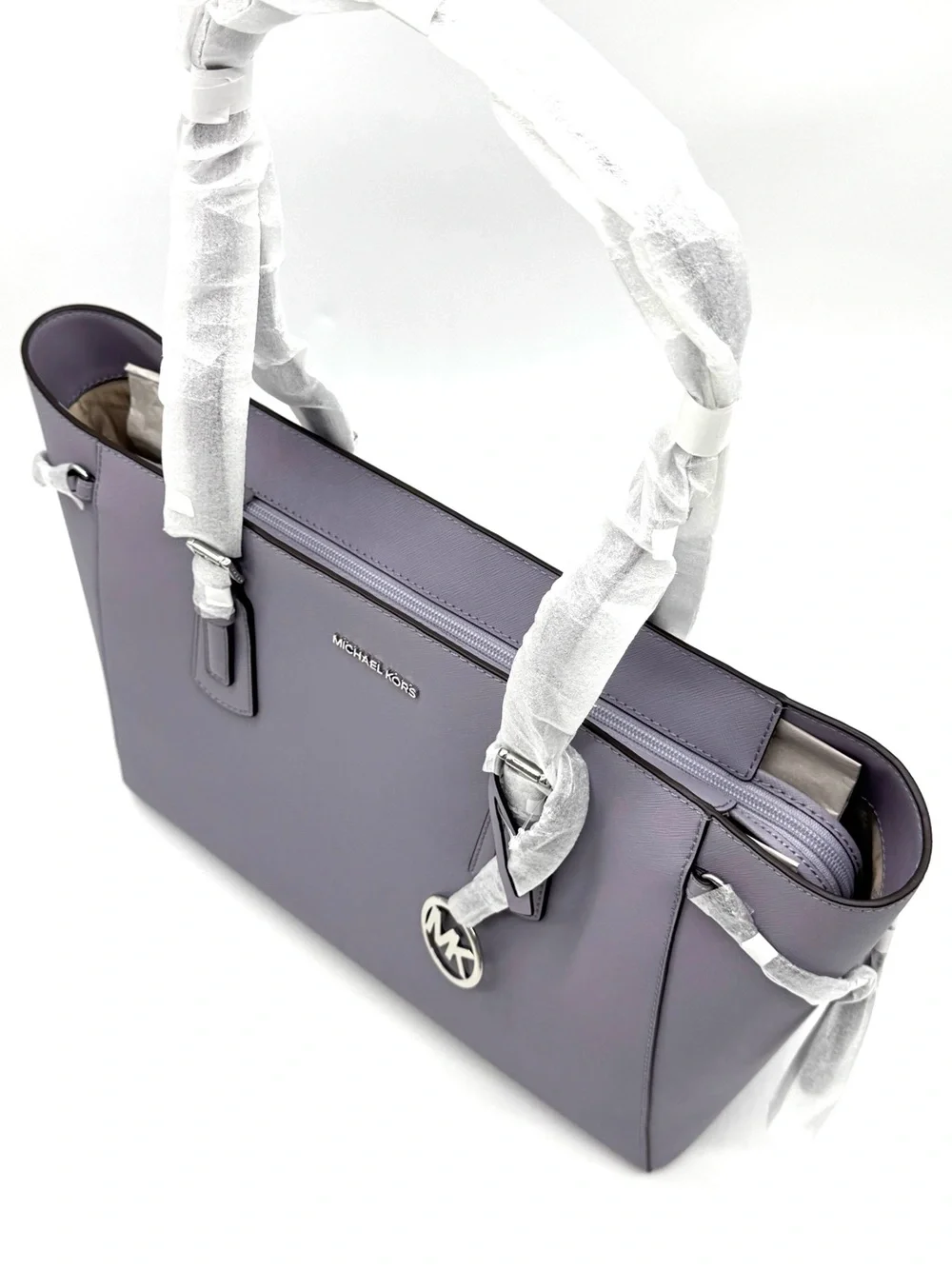 Michael Kors Voyager Large Leather Tote Bag - Lilac